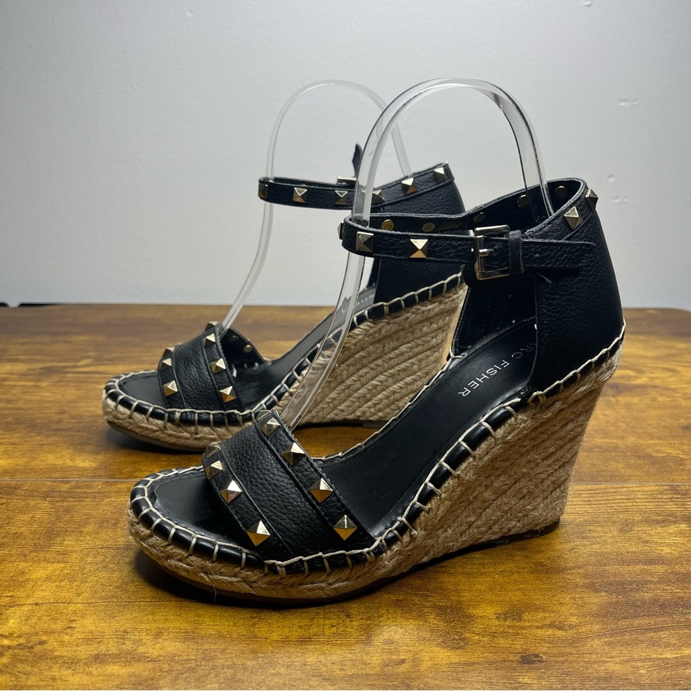 Marc Fisher Studded Espadrille Wedge Sandal